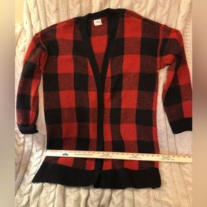 Red Buffalo Plaid Cardigan